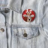 WILE E. COYOTE™ Rode Furie Ronde Button 5,7 Cm (In situ)