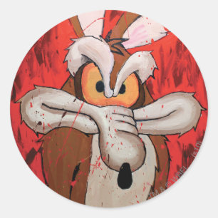 WILE E. COYOTE™ Rode Furie Ronde Sticker