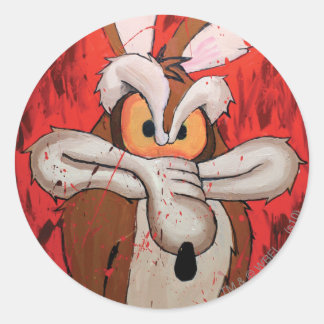 WILE E. COYOTE™ Rode Furie Ronde Sticker