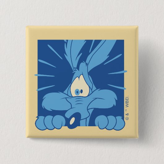WILE E. COYOTE™ Shocked Expression Vierkante Button 5,1 Cm (Voorkant)