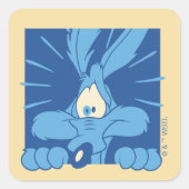 WILE E. COYOTE™ Shocked Expression Vierkante Sticker (Voorkant)