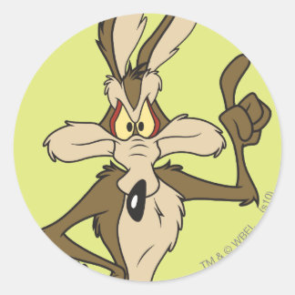 WILE E. COYOTE™ Staat Rechtop Ronde Sticker