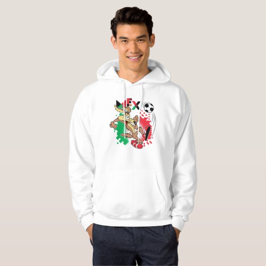 WILE E. COYOTE™ Team Mexico Soccer Graphic Hoodie (Voorkant volledig)