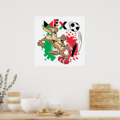 WILE E. COYOTE™ Team Mexico Soccer Graphic Poster (Keuken)