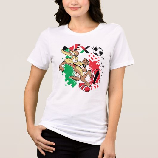 WILE E. COYOTE™ Team Mexico Soccer Graphic Tri-Blend Shirt (Voorkant)