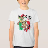 WILE E. COYOTE™ Team Mexico Soccer Graphic Tri-Blend Shirt (Voorkant)