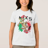 WILE E. COYOTE™ Team Mexico Soccer Graphic Tri-Blend Shirt (Voorkant)