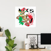 WILE E. COYOTE™ Team Mexico Voetbal Grafisch Poster (Thuiskantoor)