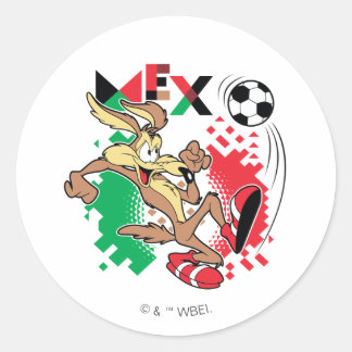 WILE E. COYOTE™ Team Mexico Voetbal Grafisch Ronde Sticker