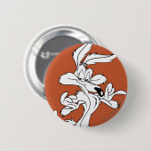 WILE E. COYOTE™ tevreden kijkend Ronde Button 5,7 Cm (Voorkant /achterkant)