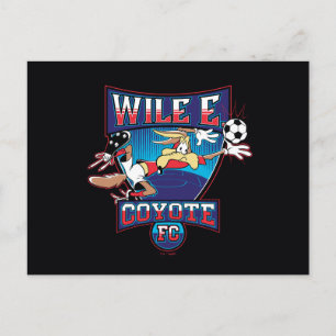 WILE E. COYOTE™ Voetbalclub Badge Briefkaart
