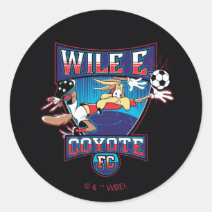 WILE E. COYOTE™ Voetbalclub Badge Ronde Sticker