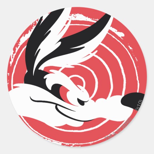 WILE E. COYOTE™ Warner Bros. Cadeaus poster Ronde Sticker (Voorkant)