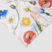 WIlelbloem met papavers en kruisbloemen Tissuepapier (Detail)