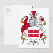 Wiles Family Crest Briefkaart (Voorkant / Achterkant)