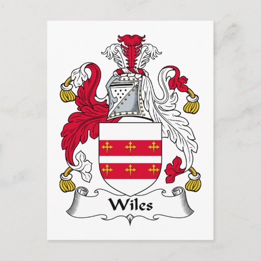 Wiles Family Crest Briefkaart (Voorkant)
