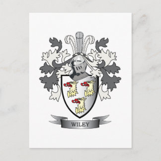 Wiley Family Crest Coat of Arms Briefkaart