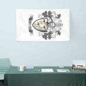 Wiley Family Crest Coat of Arms Spandoek (Beurs)