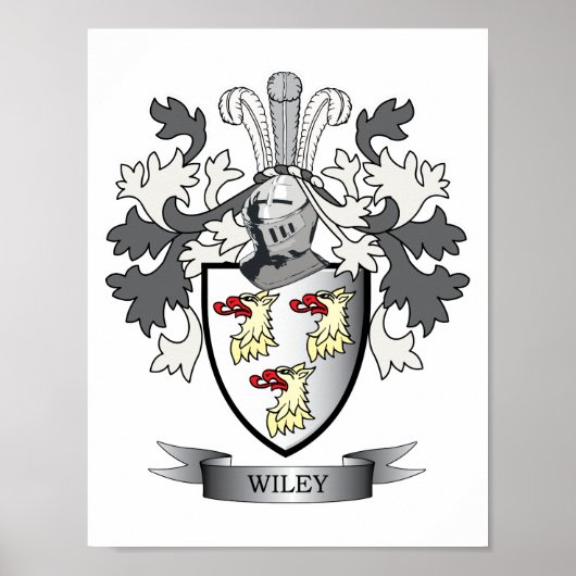 Wiley Family Crest Coat. Poster (Voorkant)