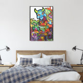 Wiley Ways Of The World By Squid Fear City Canvas Afdruk (Insitu (Slaapkamer))