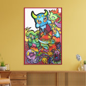 Wiley Ways Of The World Door Squid Fear City Canvas Afdruk (Insitu (Woonkamer))