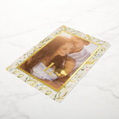 Wilflower Bewerkbaar 1e Jubileum Sage en Gold Folie Uitnodiging (Gedraaid)