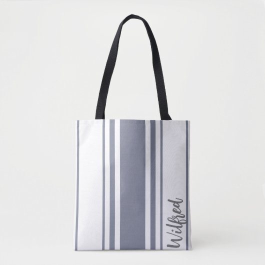 Wilfred Minimalist Stripes Monogram Tote Bag (Voorkant)