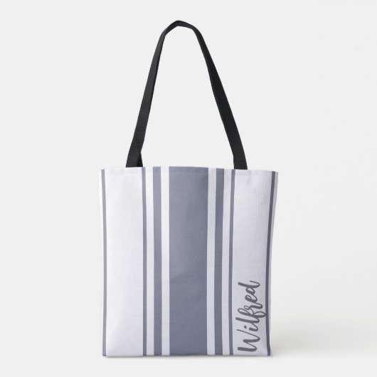 Wilfred Minimalist Stripes Monogram Tote Bag (Achterkant)