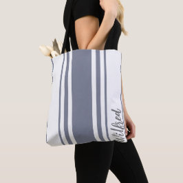 Wilfred Minimalist Stripes Monogram Tote Bag