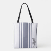 Wilfred Minimalistische Strepen Monogram Tote Bag (Achterkant)