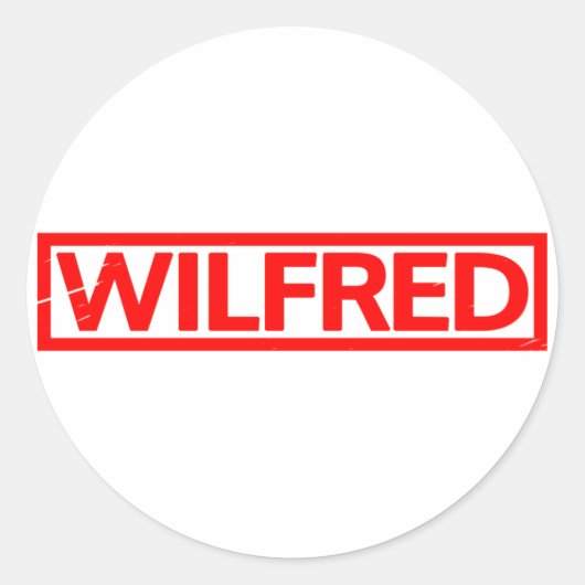 Wilfred Stamp Ronde Sticker (Voorkant)