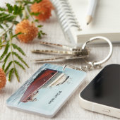 Wilfred Sykes 50 jaar rechthoek acrylsleutelketen Sleutelhanger (Voorkant Rechts)