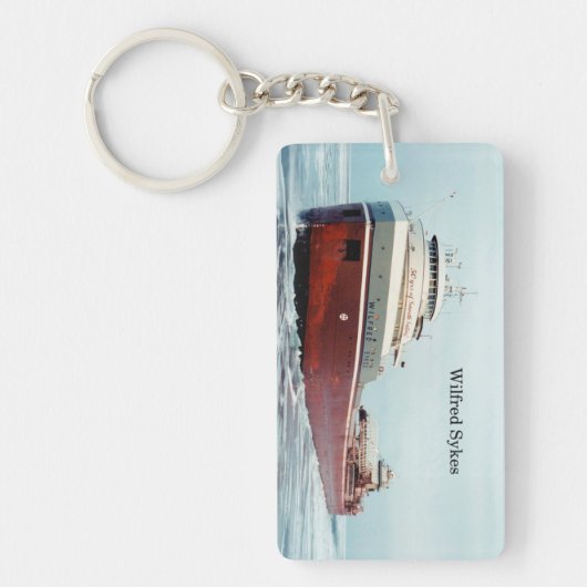 Wilfred Sykes 50 jaar rechthoek acrylsleutelketen Sleutelhanger (Voorkant)