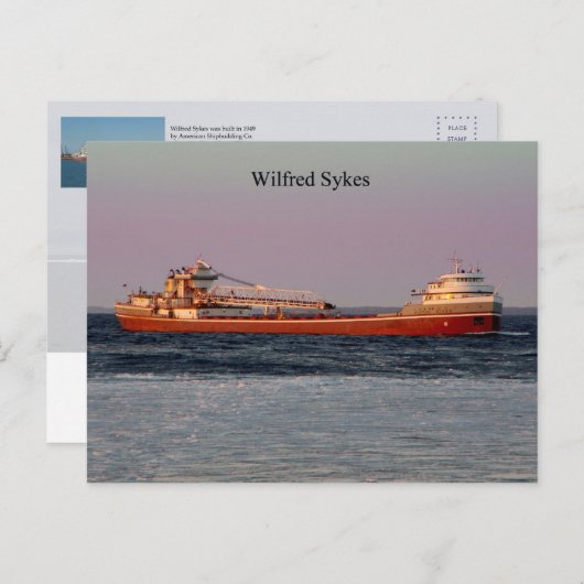 Wilfred Sykes briefkaart (Voorkant / Achterkant)