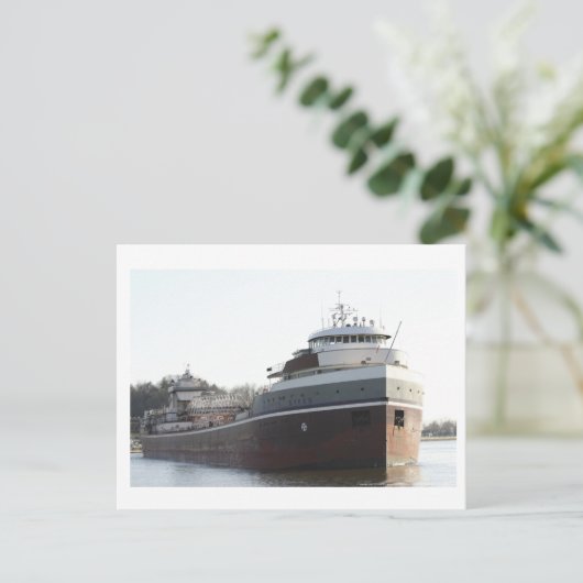 WILFRED SYKES BULK FREIGHTER BRIEFKAART (Staand voorkant)