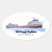 Wilfred Sykes Cleveland Cliffs Ovale Sticker (Voorkant)