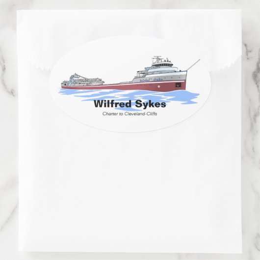 Wilfred Sykes Cleveland Cliffs Ovale Sticker (Tas)