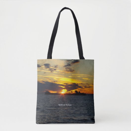 Wilfred Sykes Sunset over de canvas tas (Voorkant)