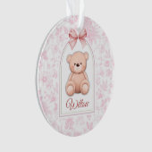 wilg | Aangepaste Roze Teddybeer Nursery Design Ornament (voorkant)