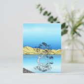 Wilg boom in Lake Wanaka Nieuw-Zeeland Briefkaart (Staand voorkant)