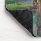 Wilg en wisteria door de vijver bij zonsondergang muismat (Hoek)