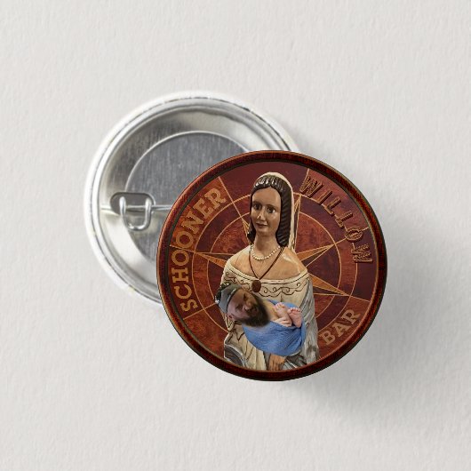 Wilg Ronde Button 3,2 Cm (Voorkant /achterkant)