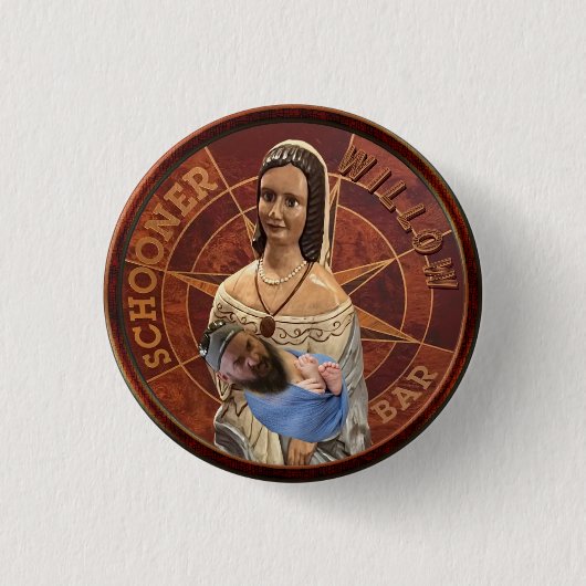 Wilg Ronde Button 3,2 Cm (Voorkant)