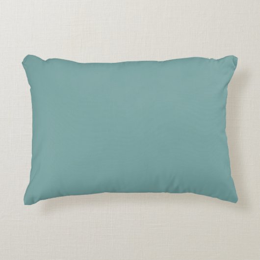 Wilg Teal Effenkleur Accent Kussen (Voorkant)