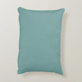 Wilg Teal Effenkleur Accent Kussen (Achterkant (Verticaal))