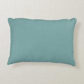 Wilg Teal Effenkleur Accent Kussen (Achterkant)