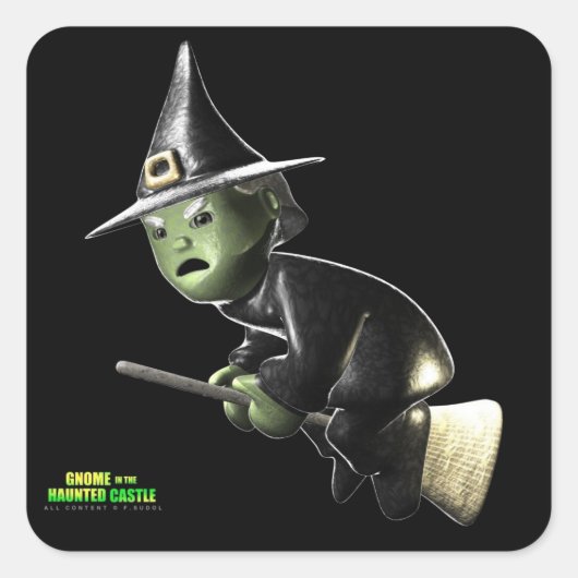 Wilga Witch Vierkante Sticker (Voorkant)