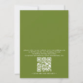 Wilgboom Landelijke Groene Moderne QR Code Trouw Kaart (Achterkant)