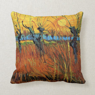 Wilgen bij zonsondergang door Vincent van Gogh. Kussen