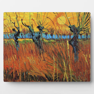 Wilgen bij zonsondergang,Vincent van Gogh Fotoplaat